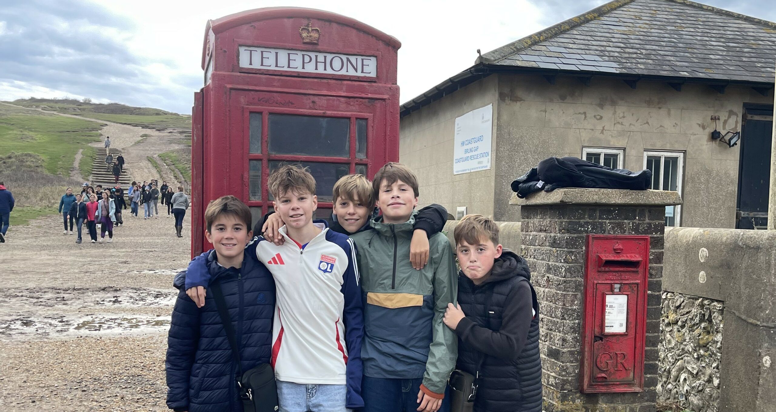 Groupe d’élèves lors du séjour linguistique en Grande-Bretagne