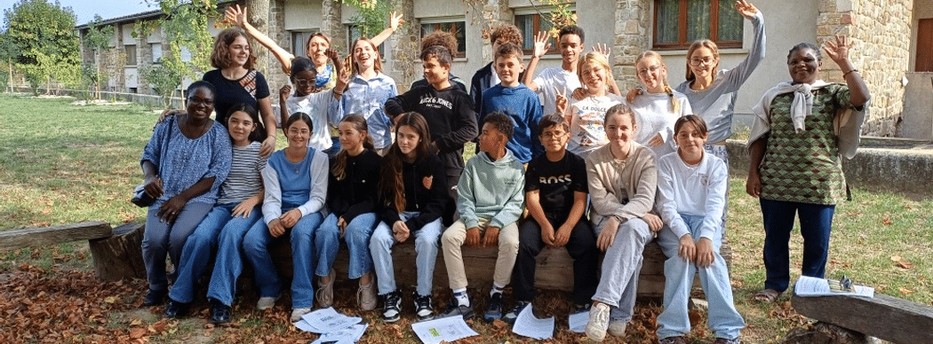 Retraite spirituelle des élèves des Marronniers à l'abbaye Saint-Pierre de Champagne